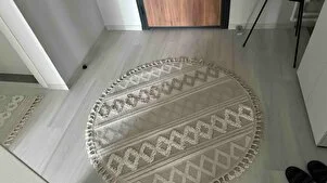 Dolce Vita Halı Jakarta 451 Ivory Beige Yuvarlak Halı Özel Ölçü müşteri fotoğrafı
